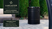 Learn how to assemble your perforated steel trash can from Lancaster Table & Seating.