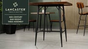 Learn how to assemble your Lancaster Table & Seating mid-century bar height table.