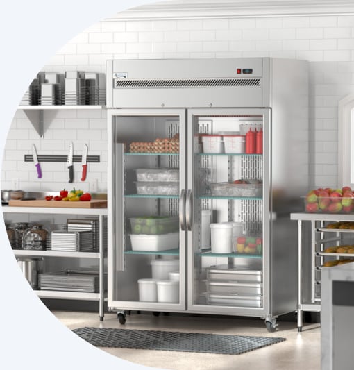 Avantco’s smart refrigerators and freezers with built-in WiFi, compatible with a remote monitoring platform called VersaHub.