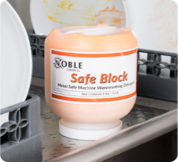 noble chemical warewashing detergent bottle