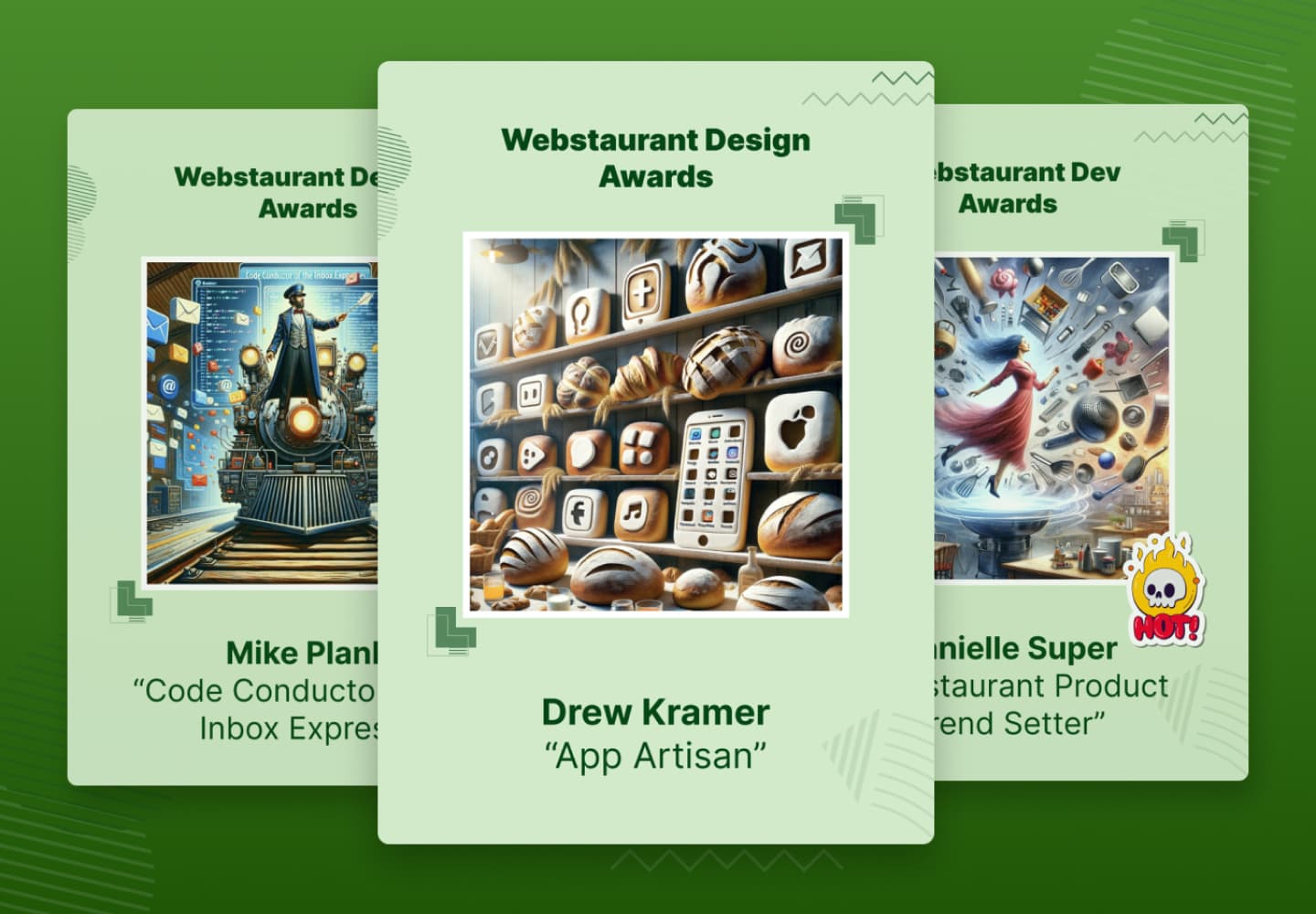 AI-generated employee trading cards