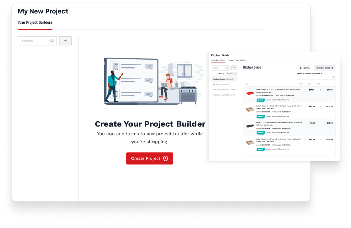 Projects dashboard view