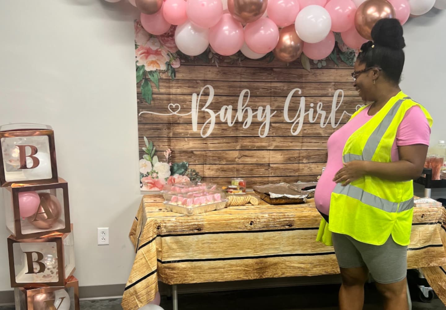 Employee baby shower at one of our distribution centers