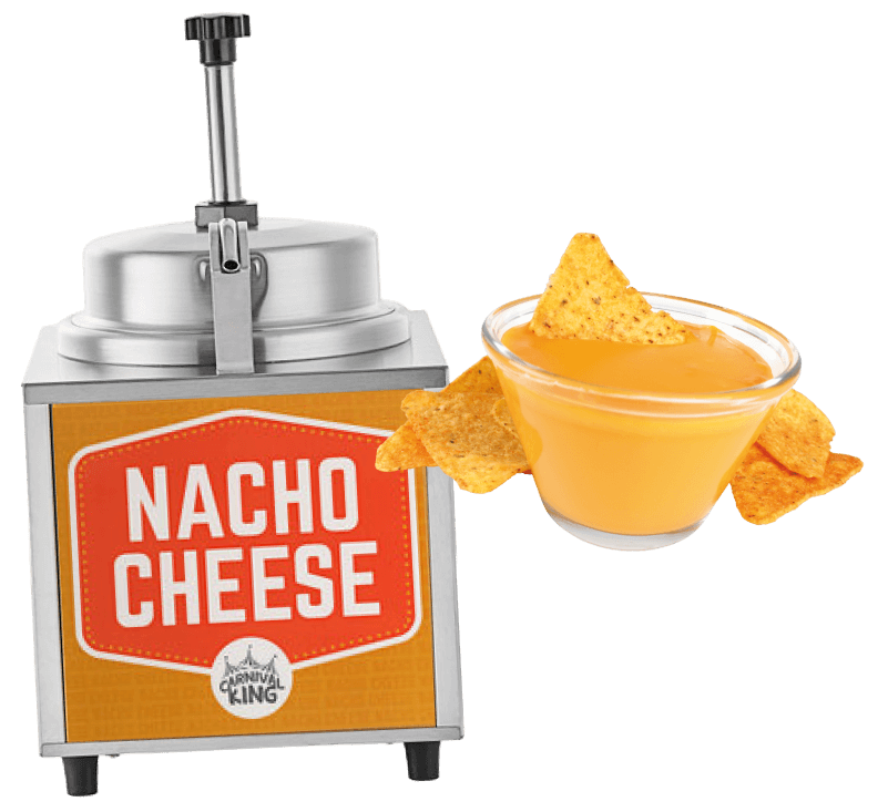 cheese warmer with headed spout and pump