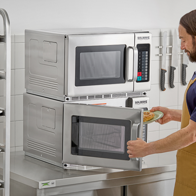 two Solwave microwaves