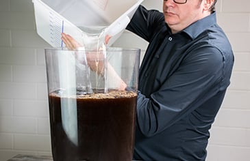 adding water to cold brew concentrate