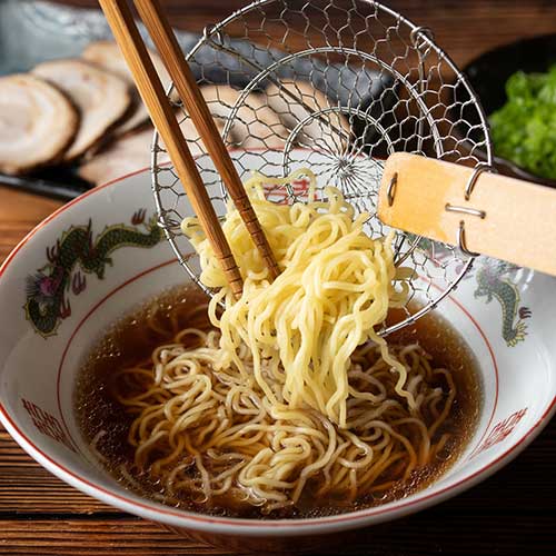 japanese ramen noodles in soy sauce and chicken broth