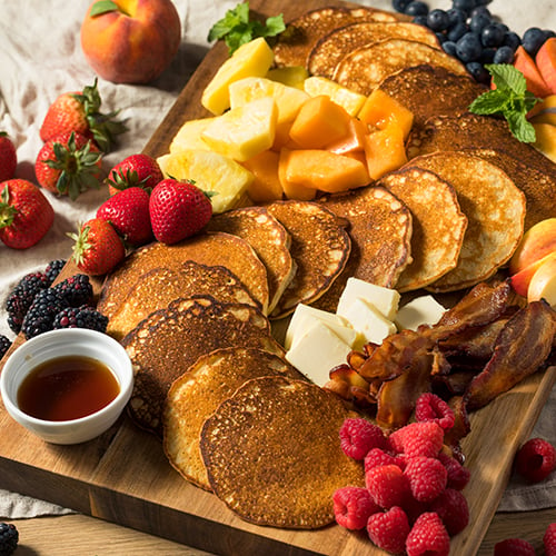 pancake breakfast board