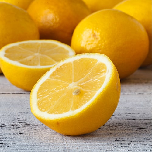 Sliced Lemon on Table Top