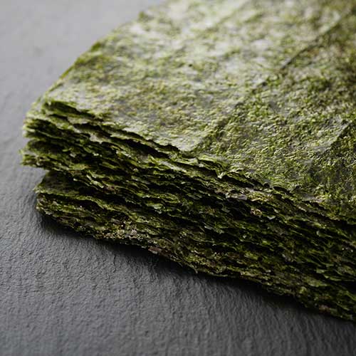 nori seaweed on gray slate
