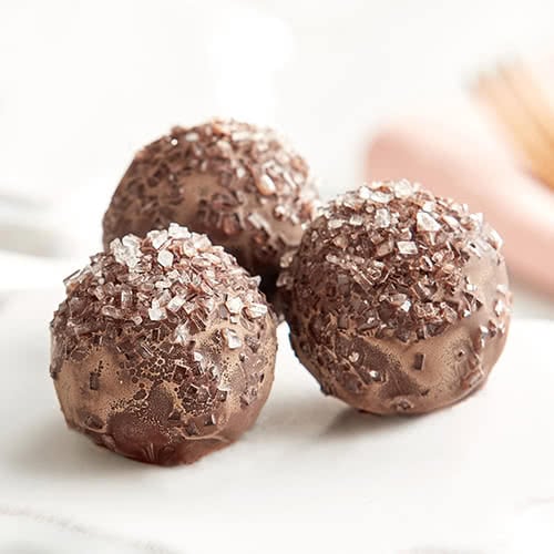 Chocolate Truffles with chocolate bloom