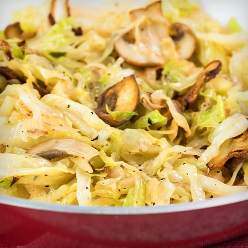 Fried Cabbage with mushrooms