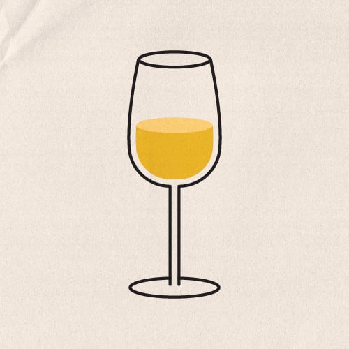 illustration of a glass of Moscato