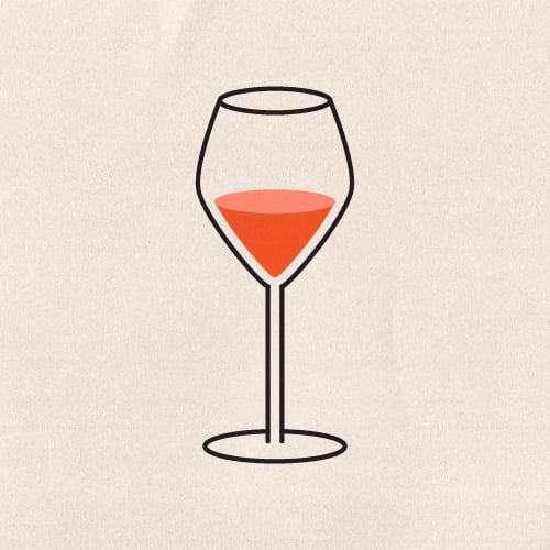 illustration of a glass of Rose Wine