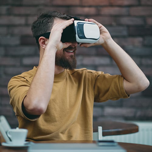 virtual reality experience at a restaurant