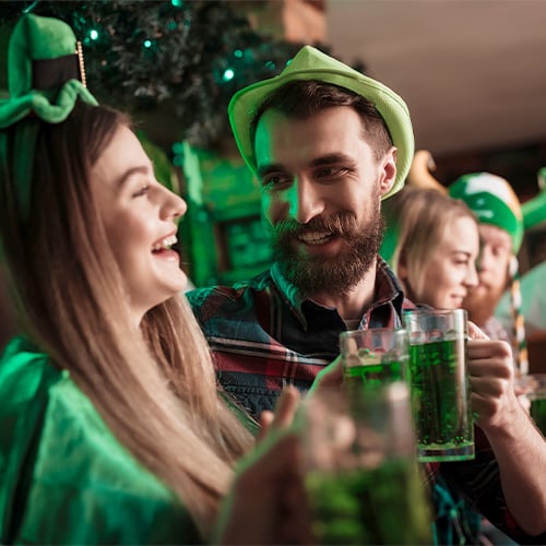 St Patricks Day Celebrated at a Bar