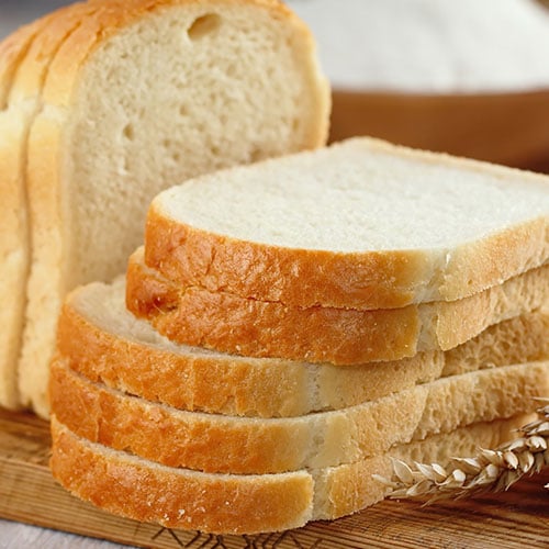 White bread, sliced