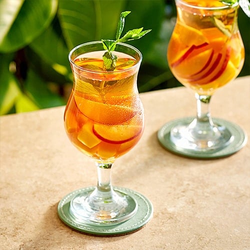 Peach Mango Sangria drink