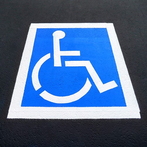 Handicap parking space symbol