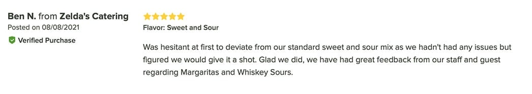 positive review of Regal Mixers from Ben N.