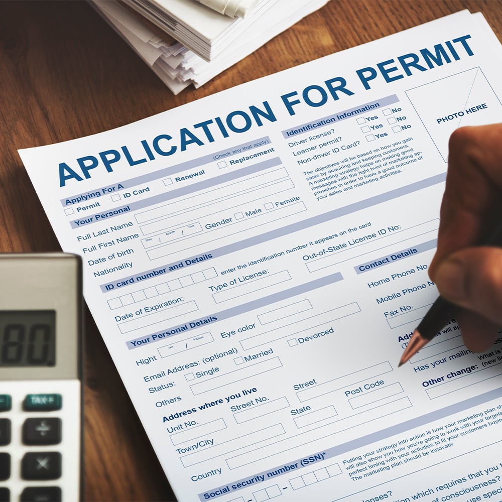 Application for Permit Form Authority Concept