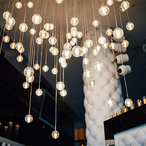 Contemporary glass chandelier premium ceiling