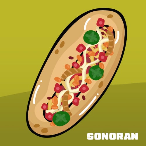 Illustration of a Sonoran Dog