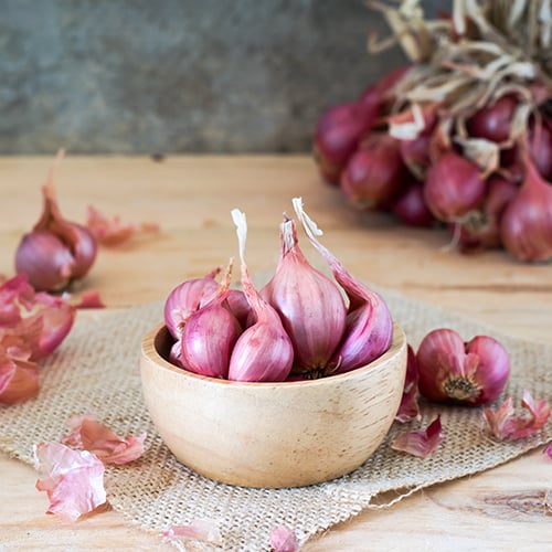 shallots in a bowl