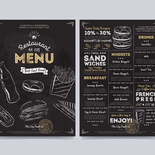 Menu template