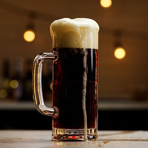 glass of brown ale