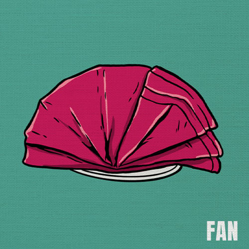 Fan napkin fold