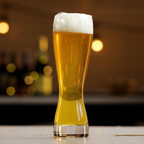 glass of wheat beer