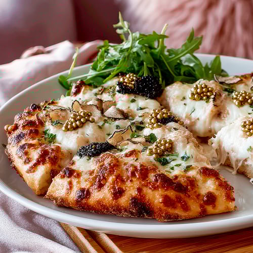 Pizza with fancy toppings