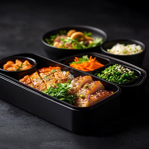 Food in boxes