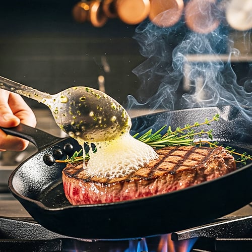 Basting chicken breast