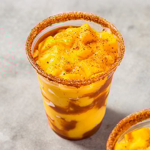 Healthy Frozen Mango Mangonada Cocktail Drink
