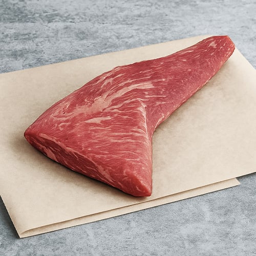 Raw tri-tip steak