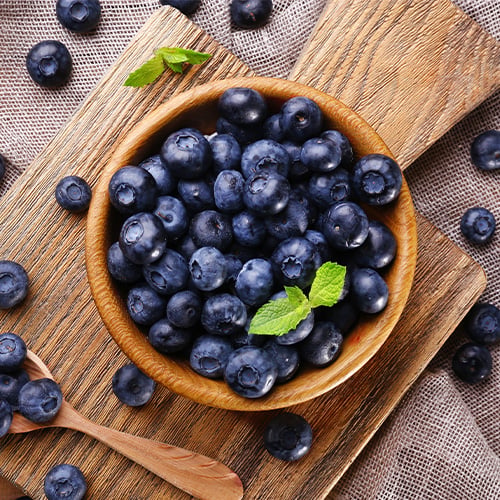 blueberries in a bowl