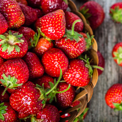 strawberries in a bowl