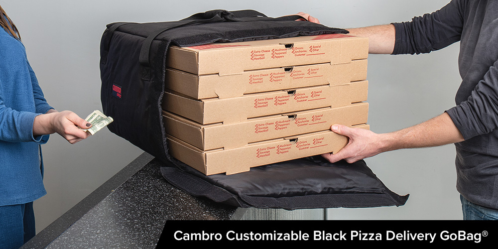 Cambro Customizable Black Pizza Delivery GoBag