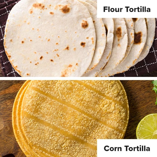 flour tortilla vs corn tortilla
