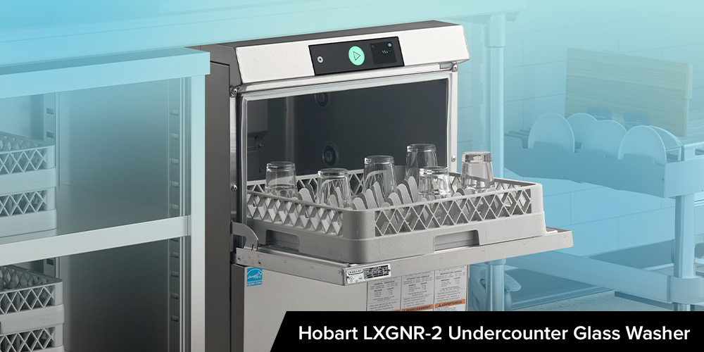 Best Commercial Glass Washer: Hobart LXGNR-2 Undercounter Glass Washer 