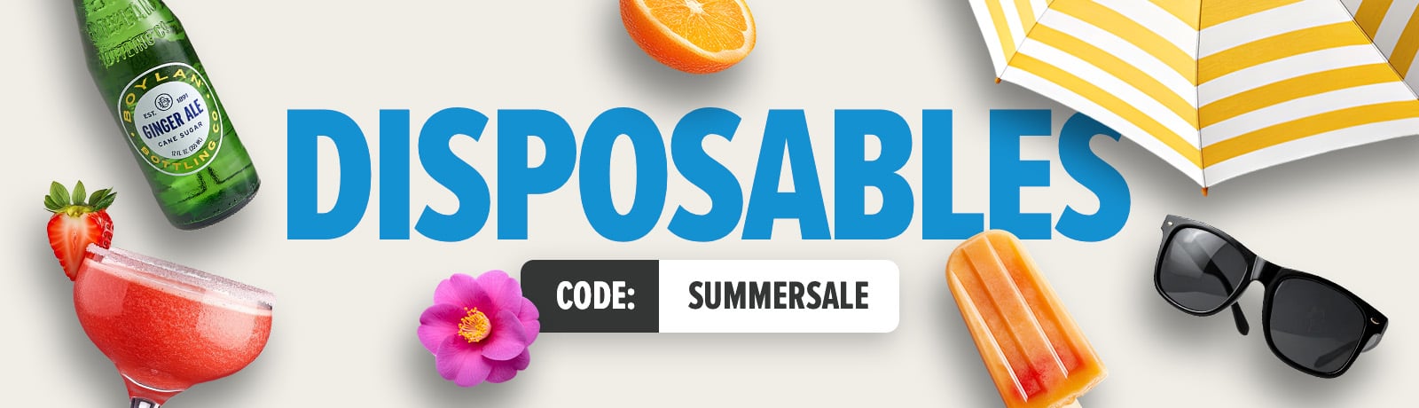 USE CODE SUMMERSALE FOR UP TO 15% OFF DISPOSABLES