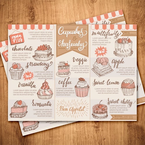 dessert restaurant menus