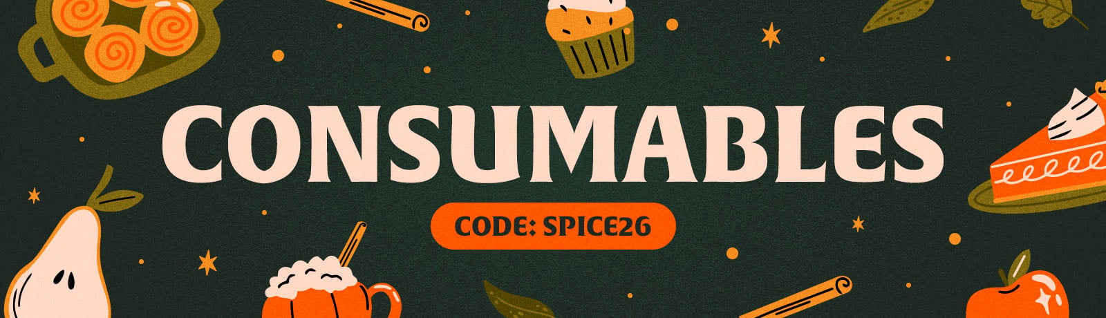 USE CODE SPICE26 FOR UP TO 20% OFF CONSUMABLES