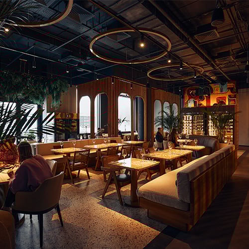quality furniture in restaurant
