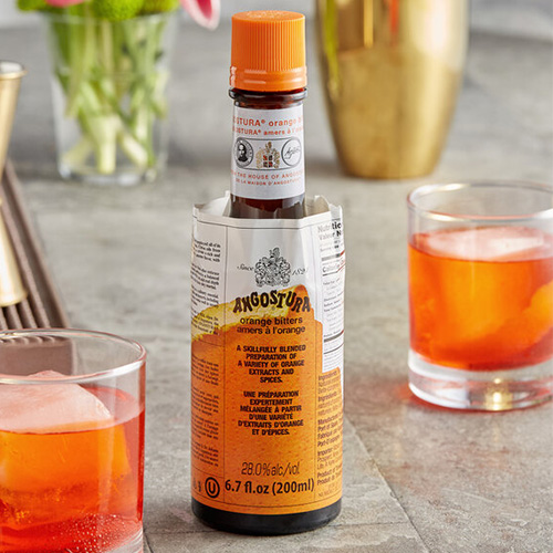 Bitters bottle on a table top