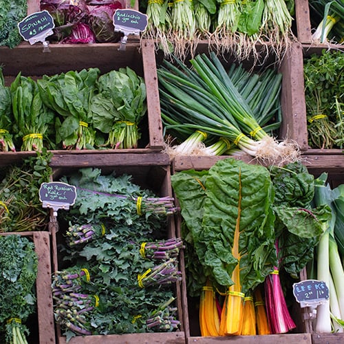 Fresh produce market stand