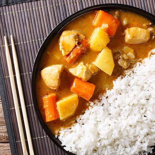 Japanese curry on a tabletop
