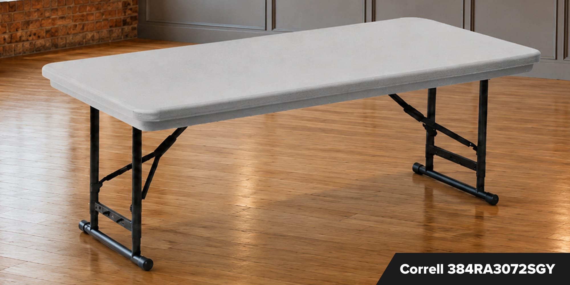 Best Adjustable Folding Table: Correll 384RA3072SGY